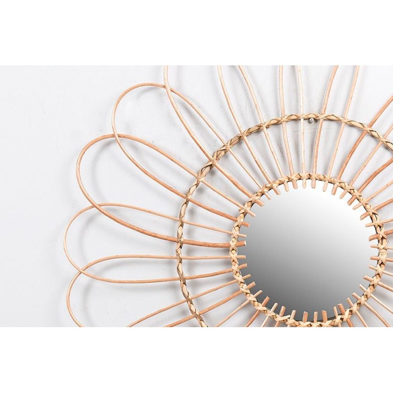 Espejo mimbre "alissa" natural 107 x 107 cm - Ibele Home