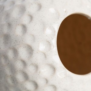 Jarrón cerámica "olene" crema 13 cm imagen 2