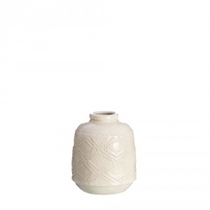 Jarrón cerámica "tappi" crema 20 cm