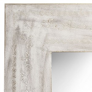 Espejo madera "osiri" blanco decapé 60 x 102 cm imagen 2