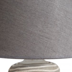 Lámpara mesa cerámica color gris-blanco 34 cm imagen 2