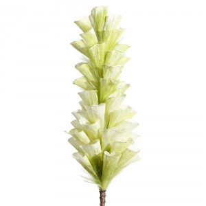Flor de lino color verde 100 cm
