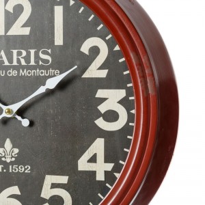 Reloj metal "Château de Montaute" rojo 38 x 38 cm imagen 2