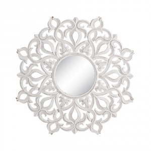 Talla espejo "mocca" blanco rozado 90 x 90 cm