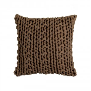 Cojín crochet "firenze" marrón 45 x 45 cm