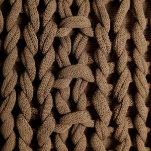 Cojín crochet "firenze" marrón 45 x 45 cm imagen 2