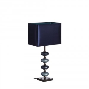 Lámpara mesa de cristal color azul 60 cm
